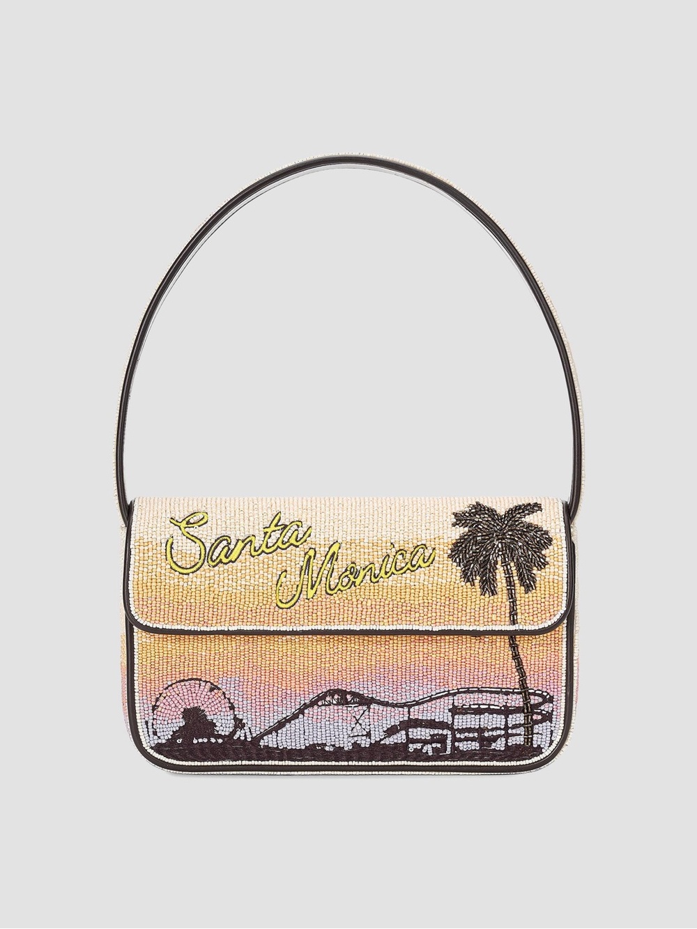 STAUD Tommy Beaded Shoulder Bag - Santa Monica Sunset